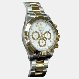 Rolex Daytona Zenith 16523 Automatic White Stainless Steel Men's Wristwatch 40 mm 1221906