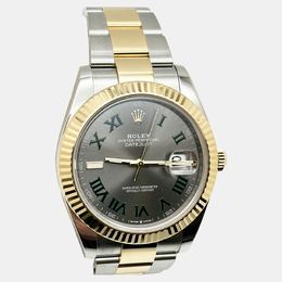 Rolex Datejust 126333 Automatic Slate Wimbledon 18K Yellow Gold Stainless Steel Men's Wristwatch 41 mm 1221966
