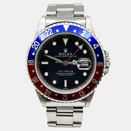 Rolex GMT Master 16700 - Men's Stainless Steel Automatic Two-tone Bezel Pepsi Red & Blue Dial Watch Reference 122190