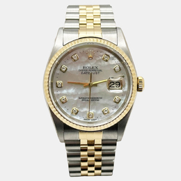 Rolex Datejust 16233 Automatic Mother of Pearl Diamond Stainless Steel 18K Gold Jubilee Men's Wristwatch 36 mm 1221959