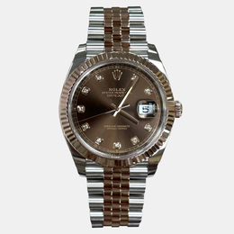 Rolex Datejust 126331 - Chocolate Dial, Diamond Accents, Rose Gold Bezel