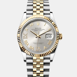 Rolex Datejust 126233-0031 Automatic Silver Dial Diamond Watch in 18K Yellow Gold Stainless Steel