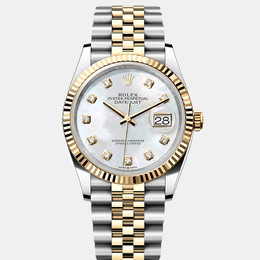 Rolex Datejust 126233-0023 Mother of Pearl Diamond Yellow Gold Women’s Watch