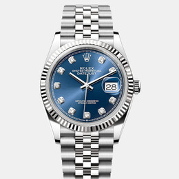 Rolex Datejust 126234-0037 Automatic Blue Diamond Stainless Steel Women's Wristwatch