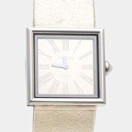 Chanel Mademoiselle Quartz-Uhr, Edler Stahlgehäuse in 22.5 mm, klassische Kettenarmbanduhr