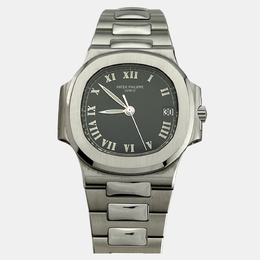 Patek Philippe Nautilus 3800/A1 Automatic Black Stainless Steel Men's Wristwatch 37mm 1221905