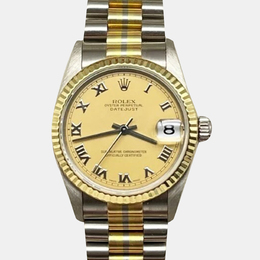 Rolex President Datejust Tridor 78279 - Pre-Owned Automatic Men's Watch with Yellow, Rose and White Gold Case and Bracelet