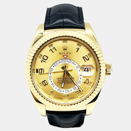 Rolex Sky Dweller 326138 Automatic Champagne Dial 18K Yellow Gold Men's Wristwatch, Ref. 1221318