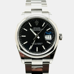 Rolex Datejust 126200 Automatic Black Stainless Steel Men's Wristwatch 36 mm 1221260