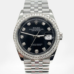 Rolex Datejust 126284RBR - Automatic Black Diamond Stainless Steel Men's Watch