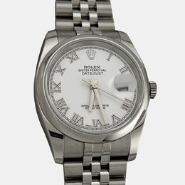 Rolex Datejust 116200 Automatic White Stainless Steel Men's Wristwatch 36 mm 1221256