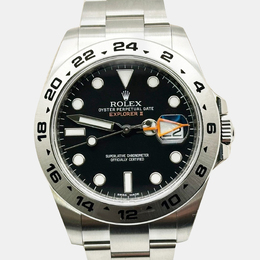 Rolex Explorer II 216570: Pre-Owned, Stainless Steel Black Dial Men's Automatic Chronometer Watch Ref. 1221295