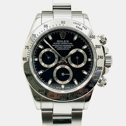 Rolex Cosmograph Daytona 116520 Automatic Black Stainless Steel Men's Wristwatch 40 mm 1221243