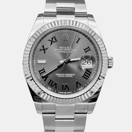 Rolex Datejust 126334 Automatic Slate 18K White Gold Stainless Steel Men's Wristwatch 41 mm 1221276
