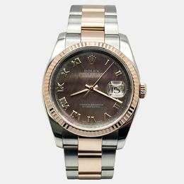 Rolex Datejust 1220531 - Tahitian Mother Of Pearl Steel And 18k Rose Gold Men's Wristwatch