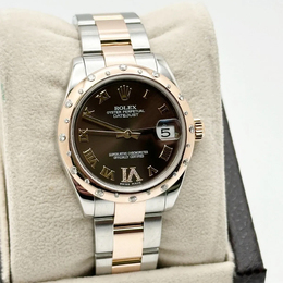 Rolex Datejust 178341 - Men's Automatic Stainless Steel and Rose Gold Accented Watch with Diamond Bezel