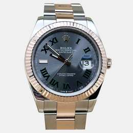 Rolex Datejust 126331 Automatic Slate Wimbledon 18k Rose Gold Stainless Steel Men's Wristwatch 41 mm 1220542