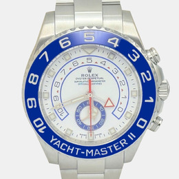 Rolex Yacht-Master II 116680 Automatic White Ceramic Stainless Steel Men's Wristwatch 44 mm 1222452