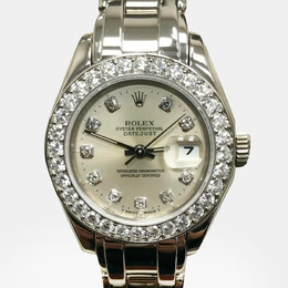 Rolex Pearlmaster 69299 - Women's Automatic Diamond Dial Wristwatch in 18K White Gold