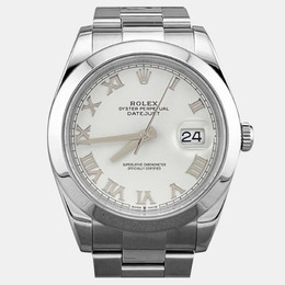 Rolex Datejust 126300 Men's Automatic Stainless Steel White Dial Watch, Ref. No: 1222418