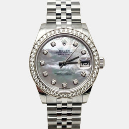 Rolex Datejust 178384 Mother of Pearl Diamond Dial Stainless Steel Women's Watch