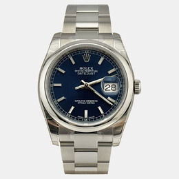 Rolex Datejust 116200 Automatic Blue Stainless Steel Men's Wristwatch 36 mm 1222417