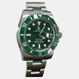 Rolex Submariner Hulk 116610V Men's Watch, Green Dial, 40mm Stainless Steel Automatic