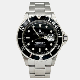 Rolex Submariner Date 16610 Automatic Black Stainless Steel Men's Wristwatch