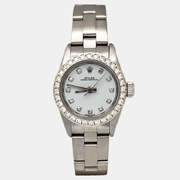 Rolex Oyster Perpetual 67194 Automatic Diamond and Stainless Steel Women's Wristwatch - 26mm Ref: 1221094
