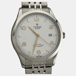 Tudor 1926 White Dial Diamond Hour Markers Stainless Steel Automatic Men's Watch - Article No: 91650