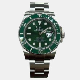 Rolex Submariner Hulk 116610V Automatic Green Stainless Steel Men's Wristwatch, Ref. 1221944