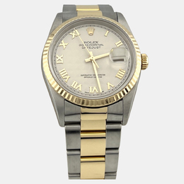 Rolex Datejust 16233 Automatic Roman Ivory Stainless Steel 18K Yellow Gold Men's Wristwatch 36 mm 1221958
