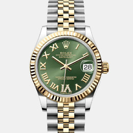 Rolex Datejust 278273-0016 Automatic Green Diamond Dial Women's Watch