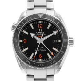 Pre-owned Omega Seamaster Planet Ocean GMT Black Dial Mens Watch 232.30.44.22.01.001