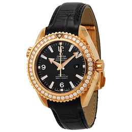 Pre-owned Omega Seamaster Planet Ocean Diamond Black Dial Unisex Watch 232.58.38.20.01.001
