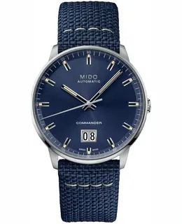 Mido Commander Big Date Automatic Blue Dial Fabric Strap Men's Watch m021.626.17.041.00