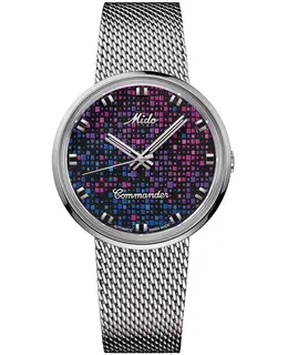 Mido Commander 1959 Automatic Multi-Color âPixelâ Dial Stainless Steel Men's Watch m8429.4.n7.11