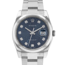 Pre-owned Rolex Datejust 36 Automatic Chronometer Diamond Mens Watch 116200