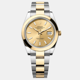 Rolex Datejust 126303-0009 - Men's Automatic Watch with Champagne Dial, Yellow Gold and Stainless Steel