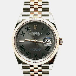 Rolex Datejust 126231 - Women's Automatic Rose Gold Watch with Slate Wimbledon Dial