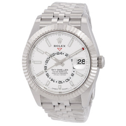 Pre-owned Rolex Sky-Dweller 336934-0004 GMT Automatic White Dial Men's Watch