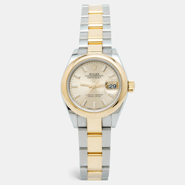 Rolex Datejust M279163-0002 18K Yellow Gold Oystersteel Champagne Dial Women's Watch