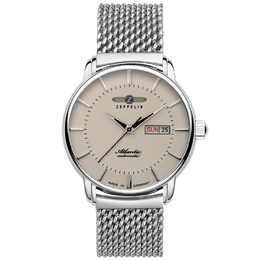 Zeppelin Часы Mechanical Movement Men's Watch Watch 40mm Gray Dial Stainless Steel Case Stainless Steel Watchband, Gray Dial 8466m-5 | gray dial