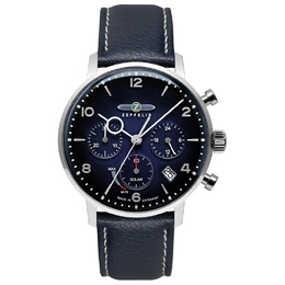 Zeppelin Часы Hindenburg Collection Quartz Movement Men's Watch Wrist Watch White Dial Stainless Steel Case, 8086-3 Blue Disc 8086-4 | 8086-3 blue disc