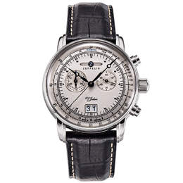 Zeppelin Часы Hundred Years Collection Quartz Movement Men's Watch Watch Silver Dial Stainless Steel Case Leather Strap, 7690-1 (Silver Plate, No Luminous) 7680-1 | 7690-1 (silver plate, no luminous)