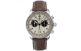 Zeppelin Часы Quartz Movement Men's Watch Watch Coffee Watch Dial Stainless Steel Case Genuine Leather Strap 8684-5