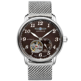 Zeppelin Часы Piaget Collection Automatic Mechanical Movement Men's Watch Watch 40 Coffee Watch Dial Steel Strap, 7666m-4