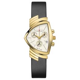 Hamilton Часы Ventura Collection Quartz Movement Unisex Watch 32.3*50.3mm Silver Dial Stainless Steel Case Cow Leather Strap, Silver Dial h24422751 | silver dial