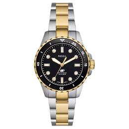Fossil Часы Wrist Watch Quartz Movement Stainless Steel Strap 36mm Black Dial Women's Watch, Black Dial es5349 | black dial
