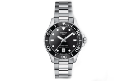Tissot Часы Starfish Collection Quartz Movement Women's Watch 36mm Black Dial Stainless Steel Case Stainless Steel Watchband, Black Dial t120.210.11.051.00 | black dial